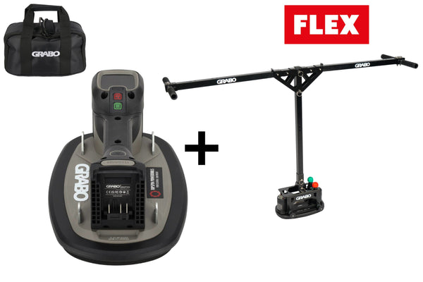 Grabo Pro Brushless in Tas - met Flex 18V Accu aansluiting + Grabo Erguo T-Lift