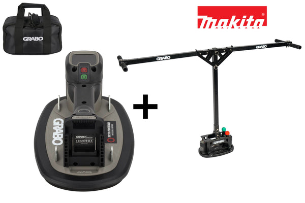 Grabo Pro Brushless in Tas - met Makita 18V Accu aansluiting + Grabo Erguo T-Lift