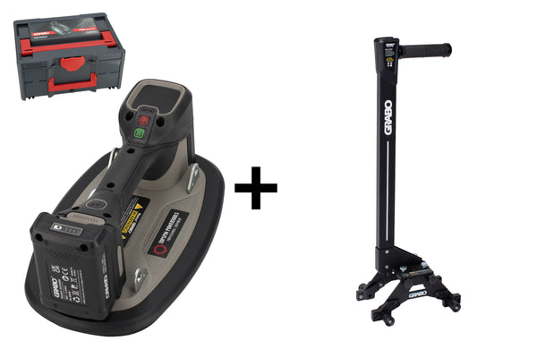 GRABO Pro Brushless vacuümheffer met GRABO Erguo S2 en transportkoffer
