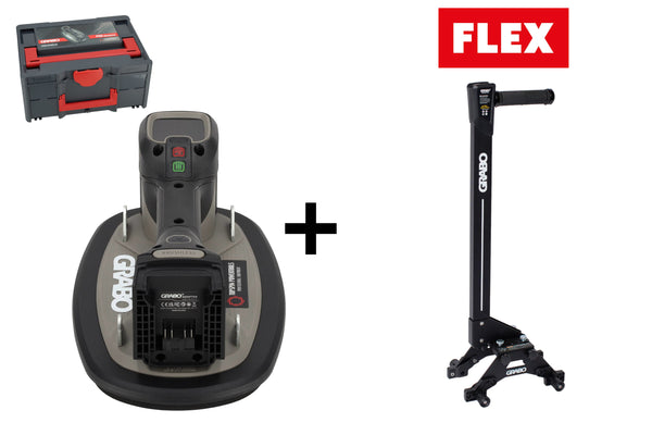 GRABO Pro Brushless met FLEX 18V accu-adapter, GRABO Erguo S2 en koffer