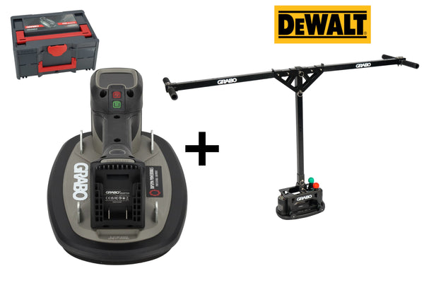 Grabo Pro Brushless in Koffer - met DeWalt 18V Accu aansluiting + Grabo Erguo T-Lift
