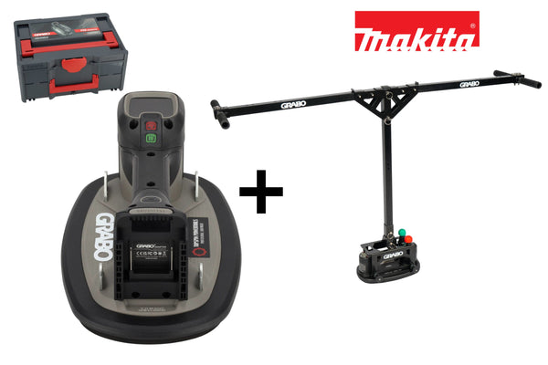 Grabo Pro Brushless in Koffer - met Makita 18V Accu aansluiting + Grabo Erguo T-Lift