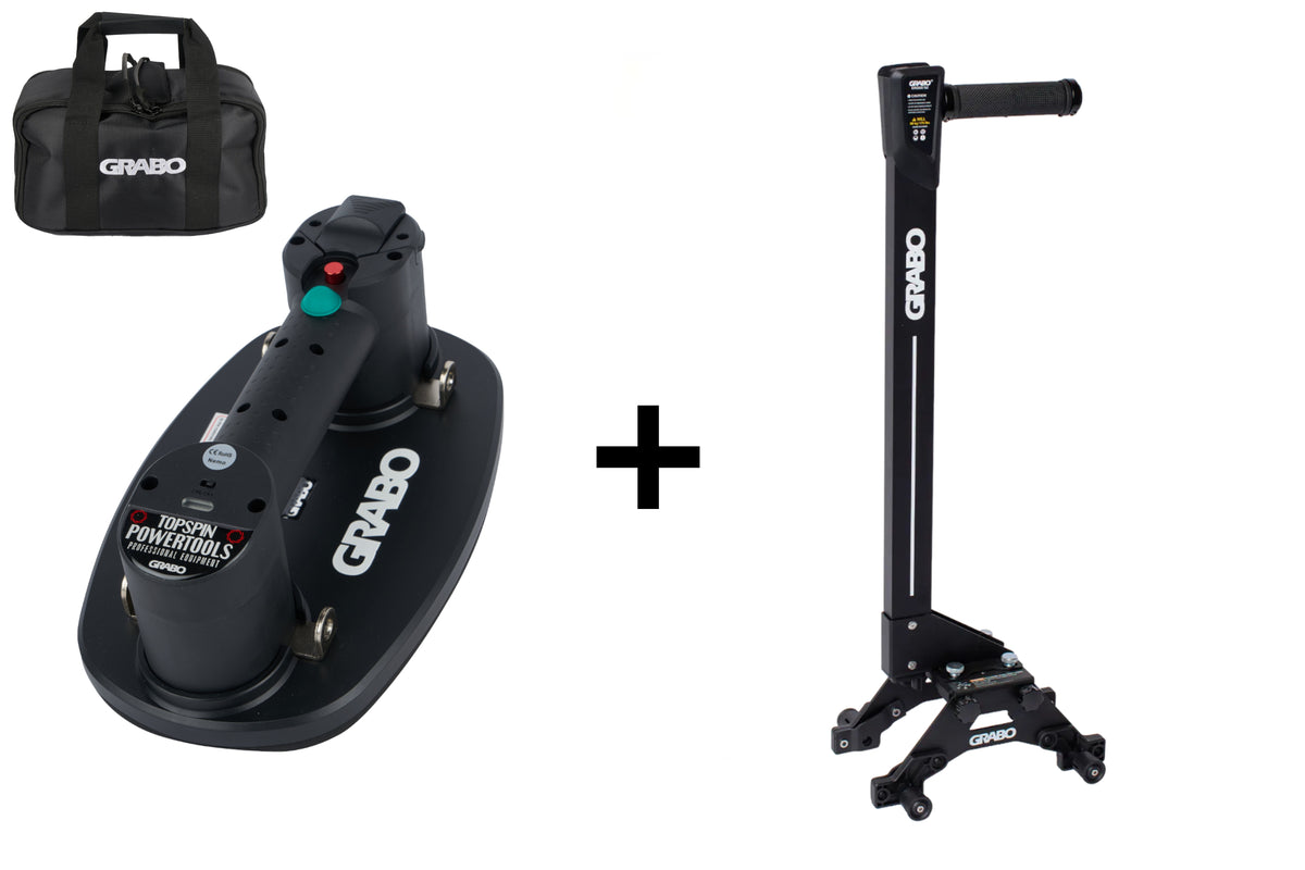 GRABO Plus vacuümheffer met GRABO Erguo S2 ergonomische verlengarm en transporttas