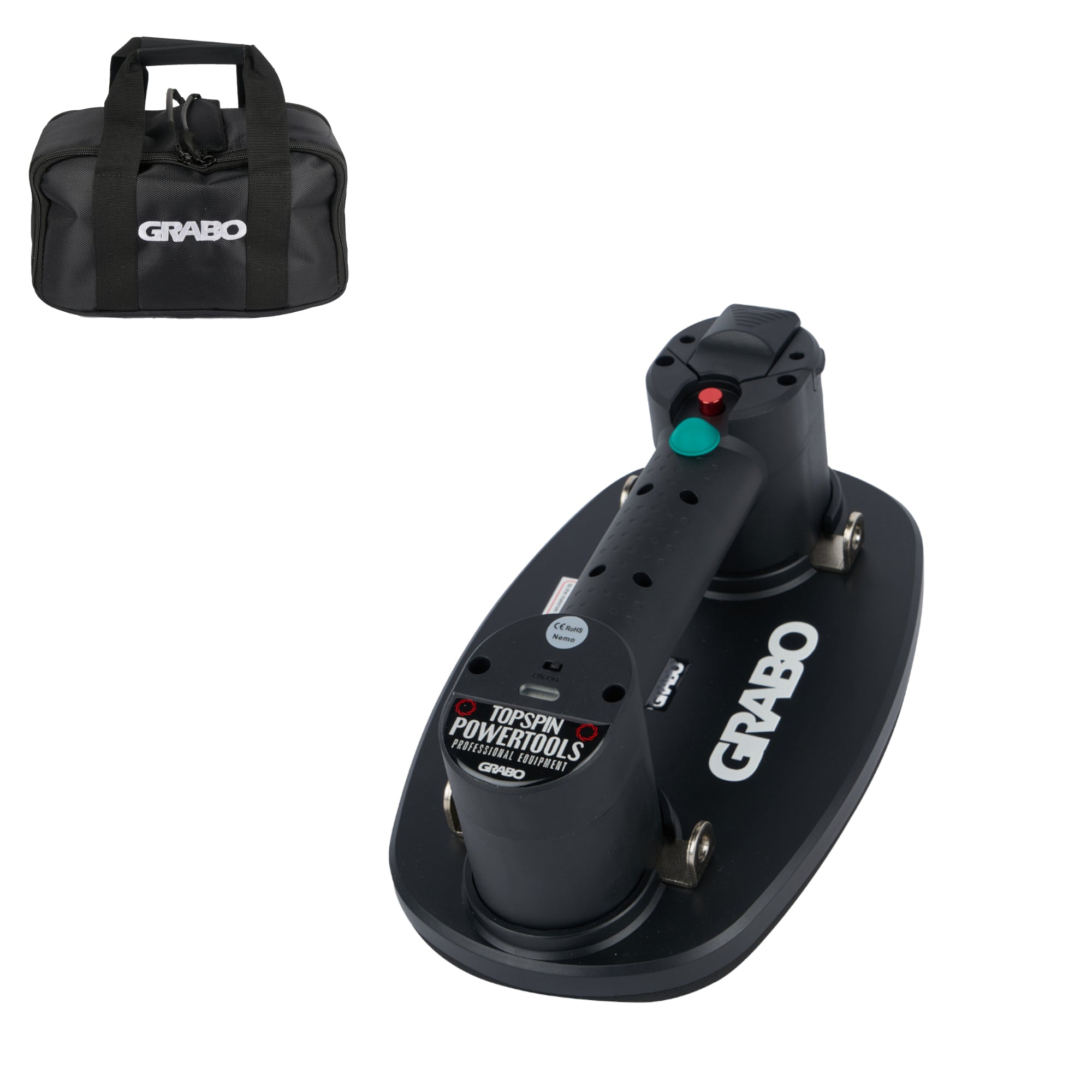 GRABO Plus elektrische vacuümheffer met accu, manometer en transporttas