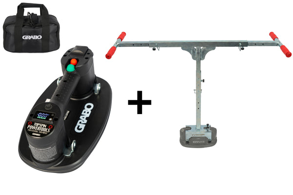 GRABO Pro Lifter 20 vacuümheffer met GRABO T-Lift 120 tegeltilhulp