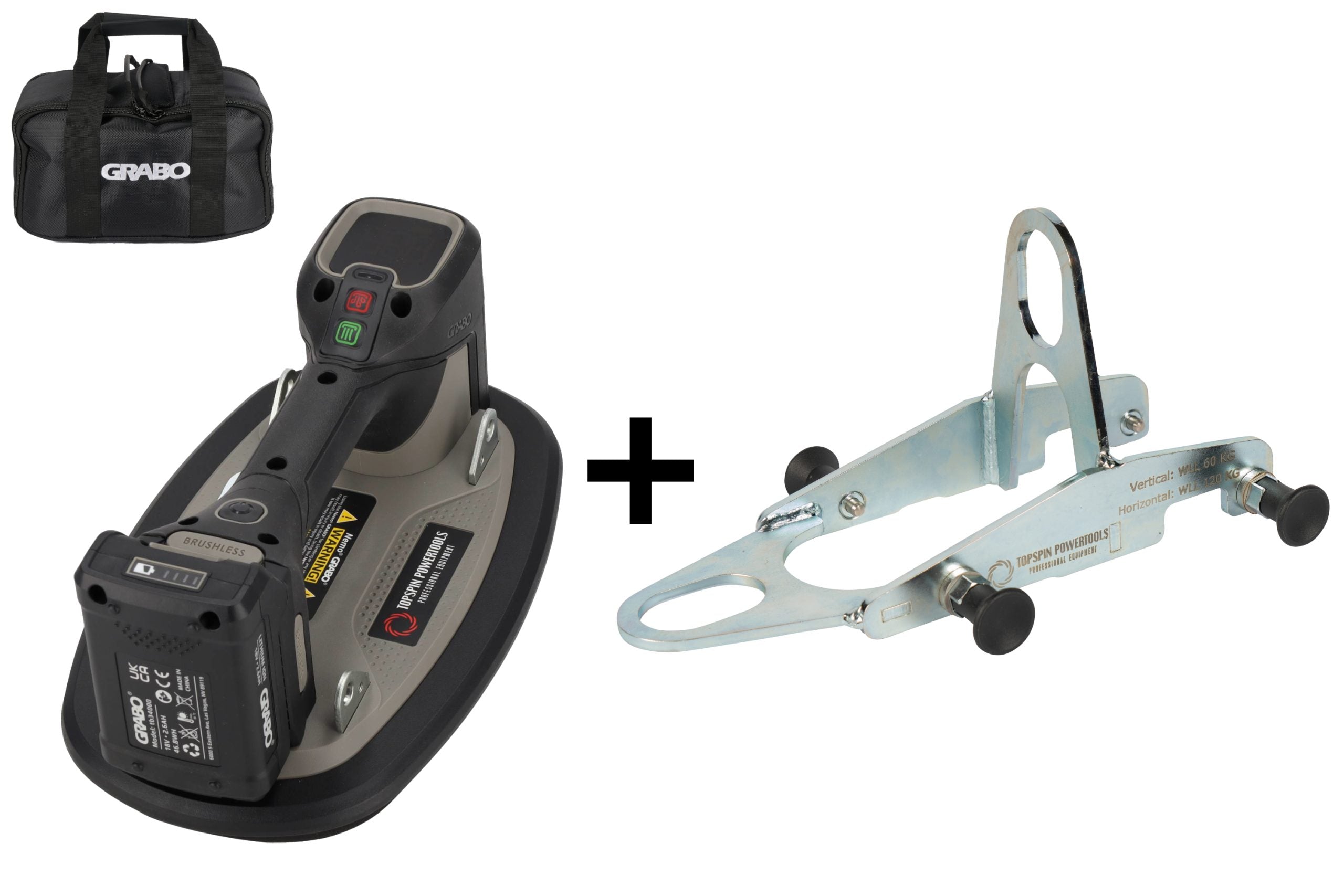 Grabo Pro Brushless in Tas – Complete set + Hefoog V-120