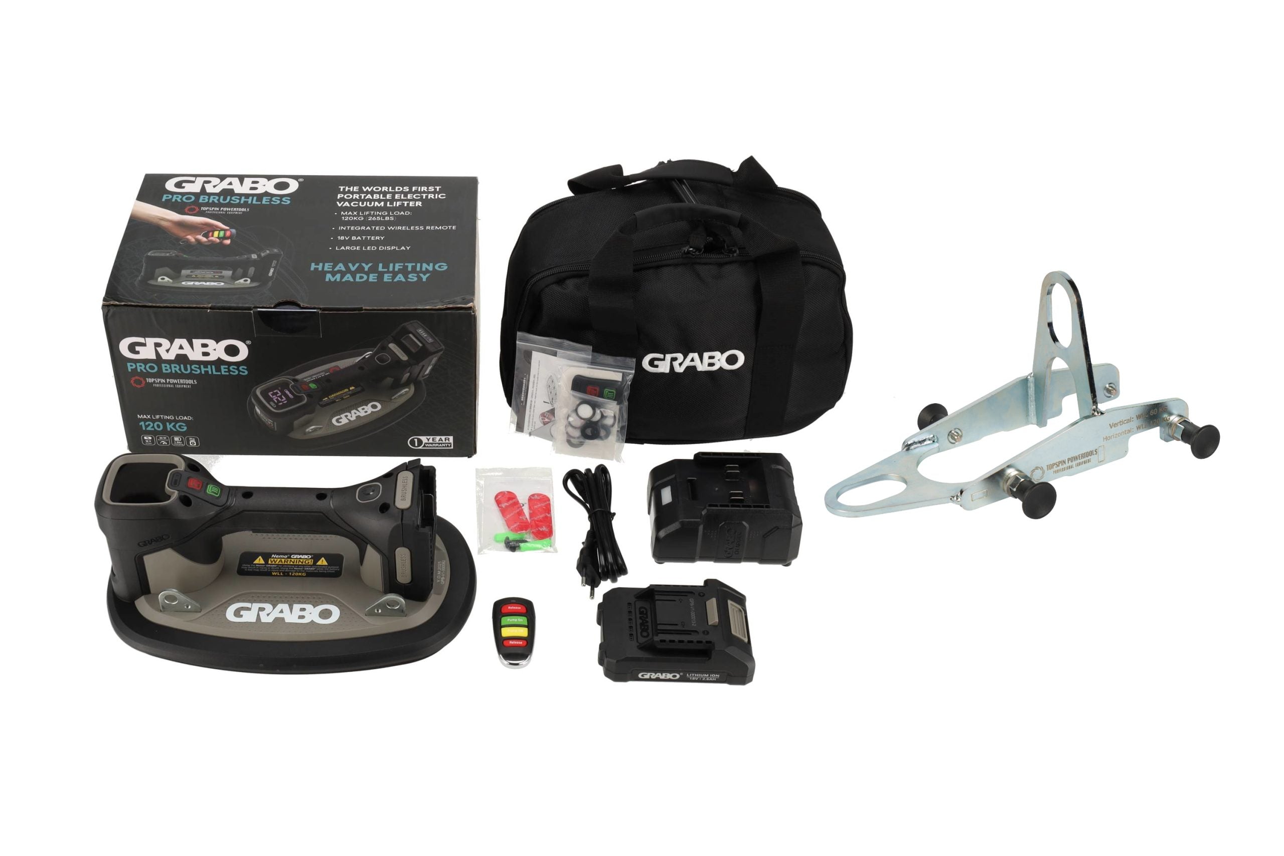 Grabo Pro Brushless in Tas – Complete set + Hefoog V-120