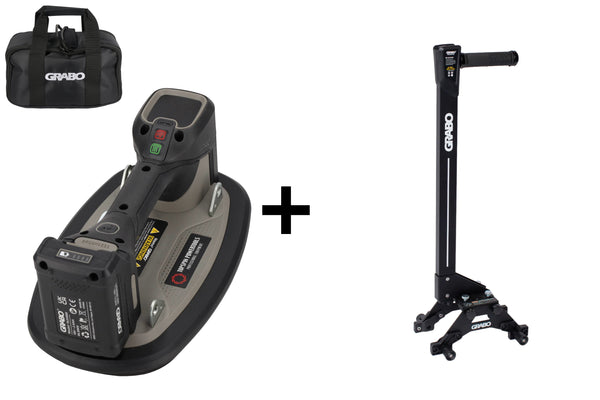 GRABO Pro Brushless vacuümheffer in tas met GRABO Erguo S2 verlengarm