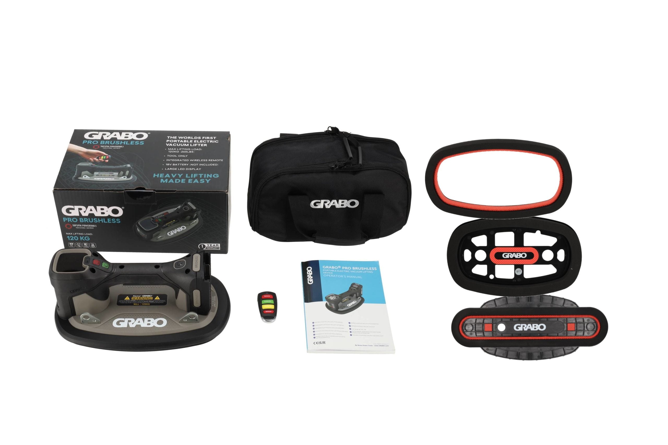 Grabo Pro Brushless Seal Deal set in tas