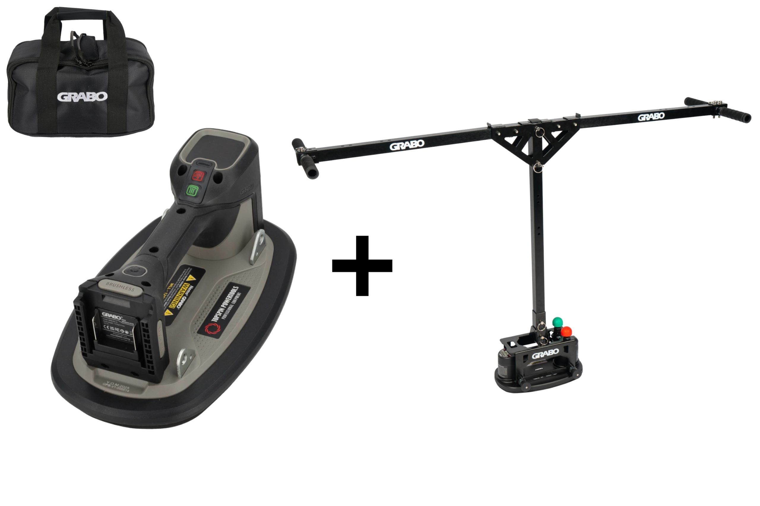 Grabo Pro Brushless in Tas – Tool Only set + Grabo Erguo T-Lift