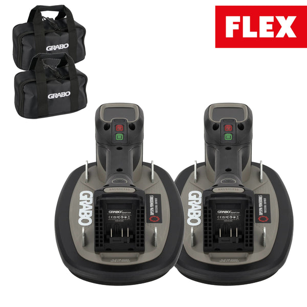 Grabo Pro Brushless in Tas - met Flex 18V Accu aansluiting - 2 sets