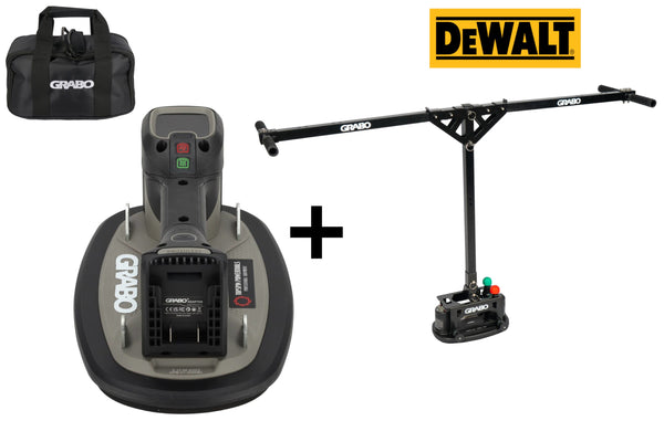 Grabo Pro Brushless in Tas - met DeWalt 18V Accu aansluiting + Grabo Erguo T-Lift