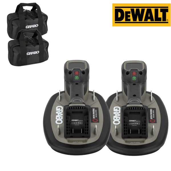 Grabo Pro Brushless in Tas - met DeWalt 18V Accu aansluiting - 2 sets