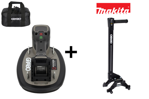 GRABO Pro Brushless vacuümheffer met Makita 18V accu-adapter, Erguo S2 en tas