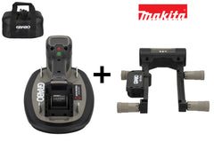 GRABO Pro Brushless met Makita 18V accu-adapter en GRABO Tile Vibration Tool tegeltriller