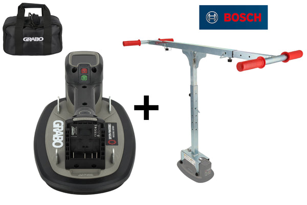 GRABO Pro Brushless vacuümheffer in Tas - met Bosch 18V Accu aansluiting + GRABO T-Lift 120