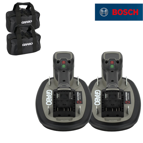 Grabo Pro Brushless in Tas - met Bosch 18V Accu aansluiting - 2 sets