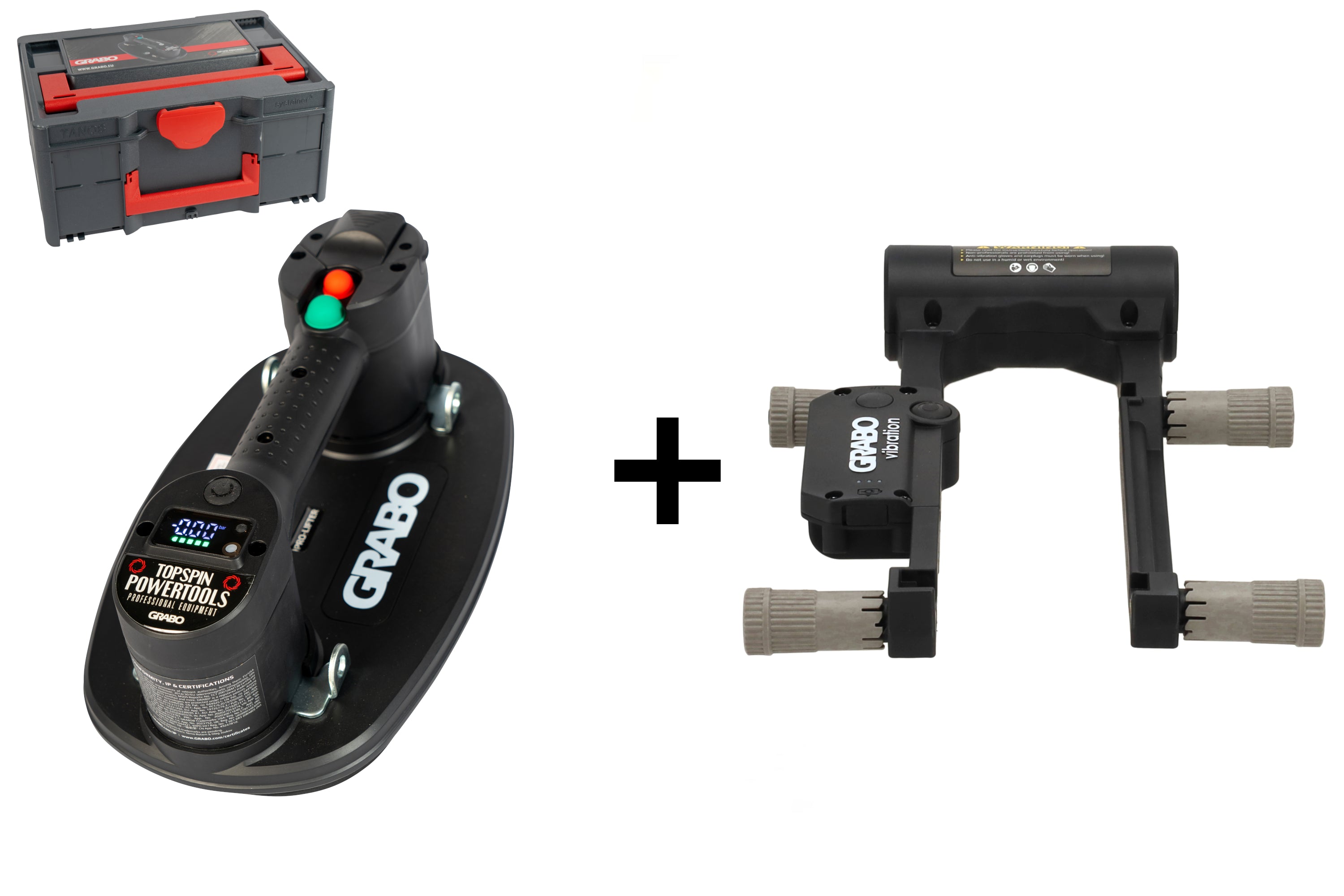 GRABO Pro vacuümheffer in Koffer + GRABO Tegeltriller 360°