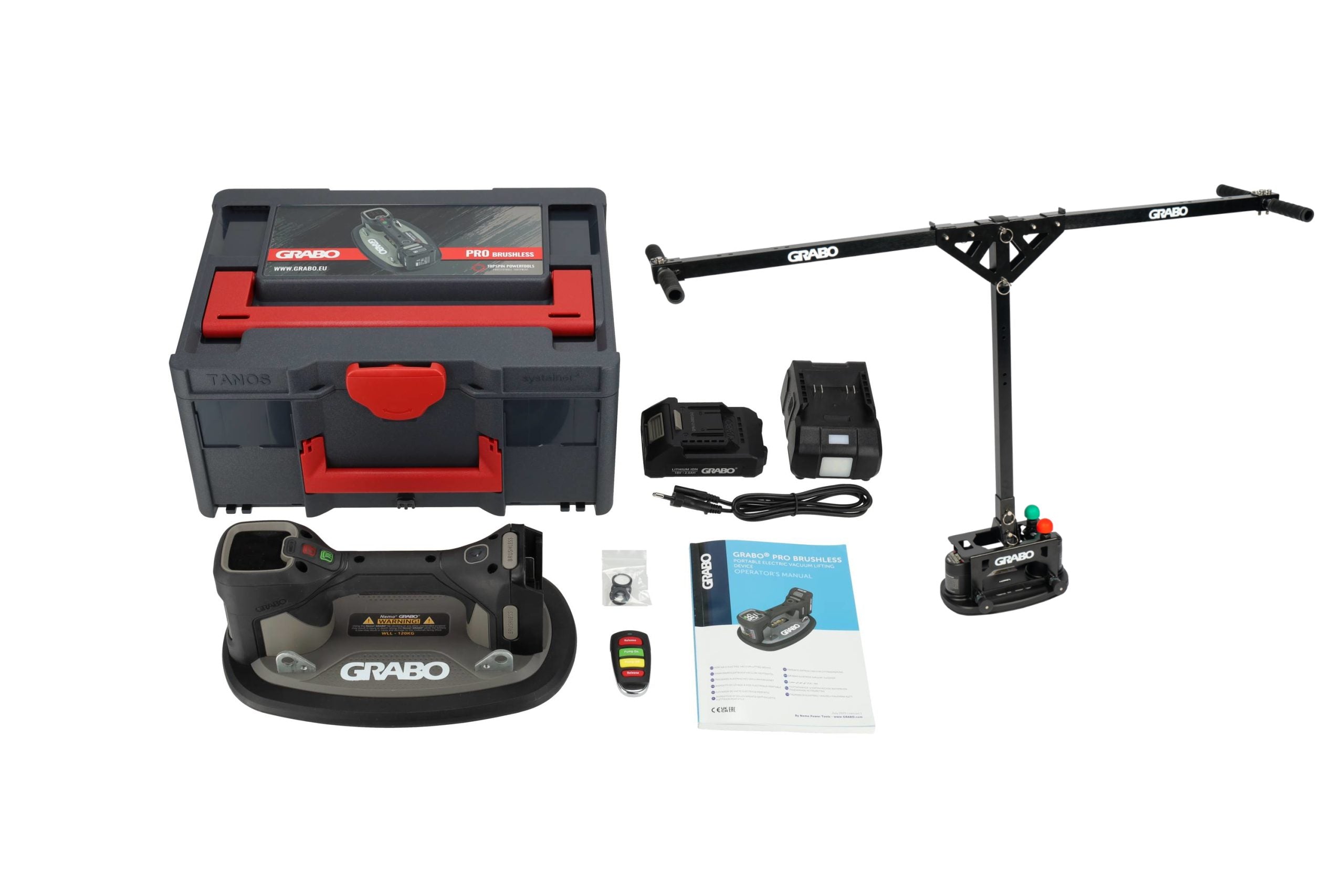 Grabo Pro Brushless in Koffer – Complete set + Grabo Erguo T-Lift