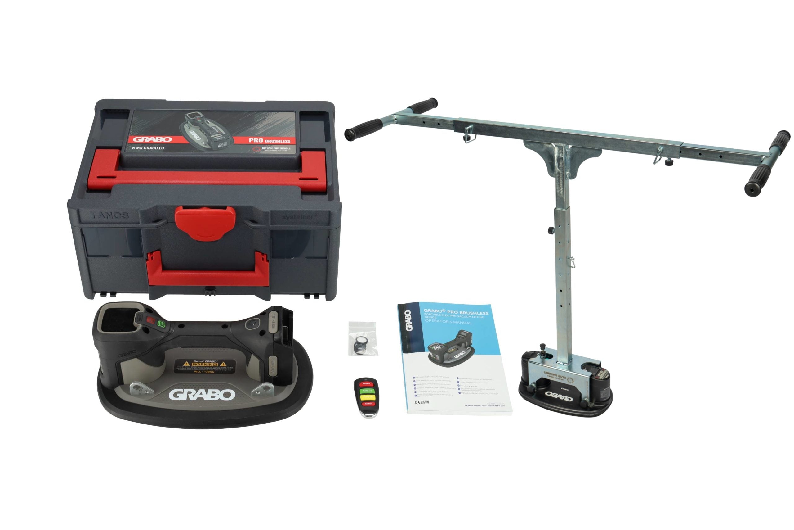 Grabo Pro Brushless in Koffer - met Milwaukee 18V Accu aansluiting + T-Lift 120