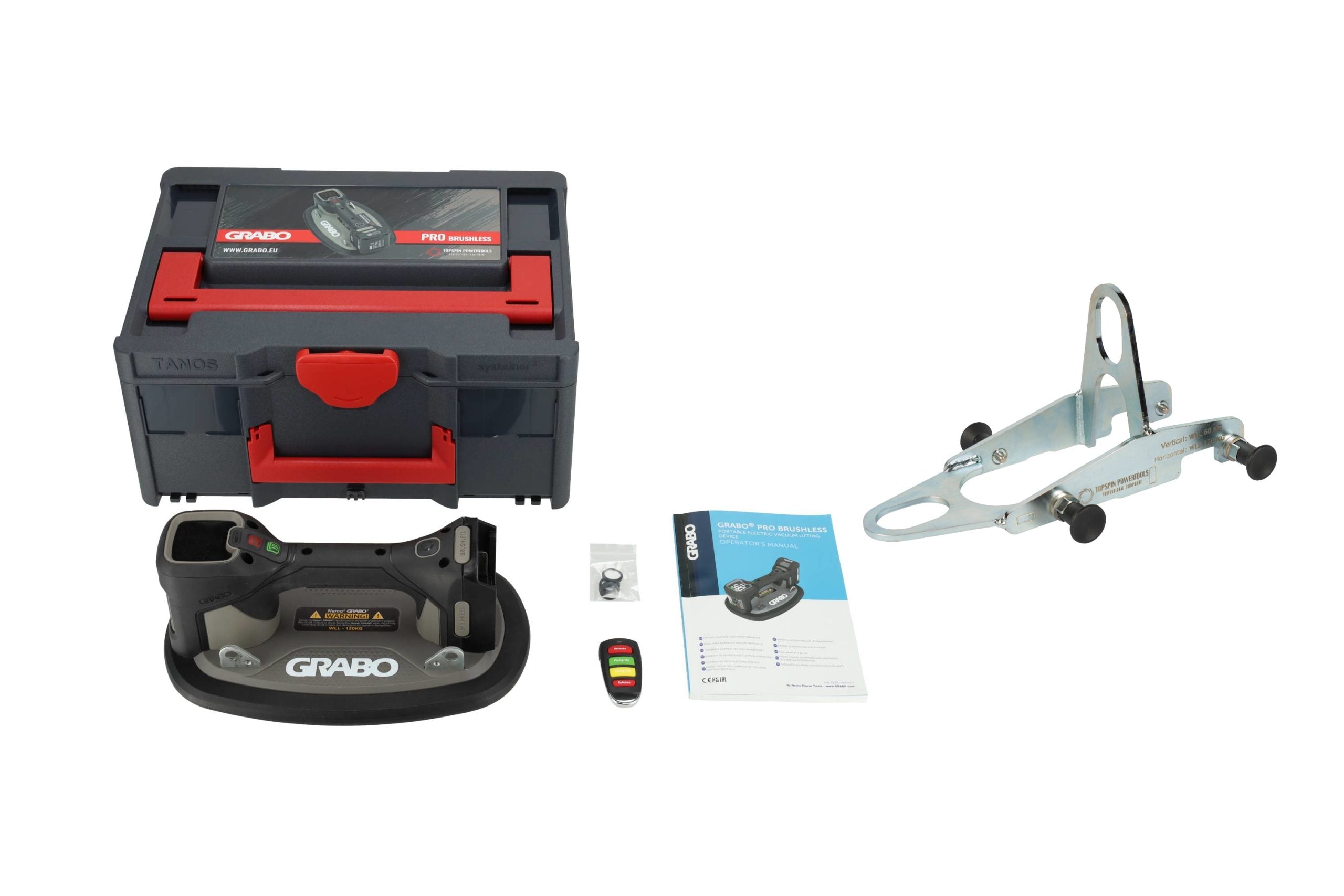 Grabo Pro Brushless in Koffer - met Flex 18V Accu aansluiting + Hefoog V-120