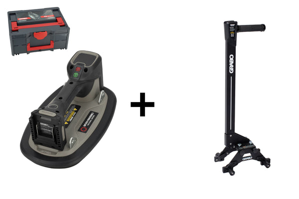GRABO Pro Brushless vacuümheffer met GRABO Erguo S2 en transportkoffer