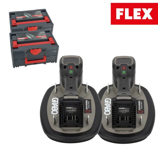 Grabo Pro Brushless in Koffer - met Flex 18V Accu aansluiting - 2 sets