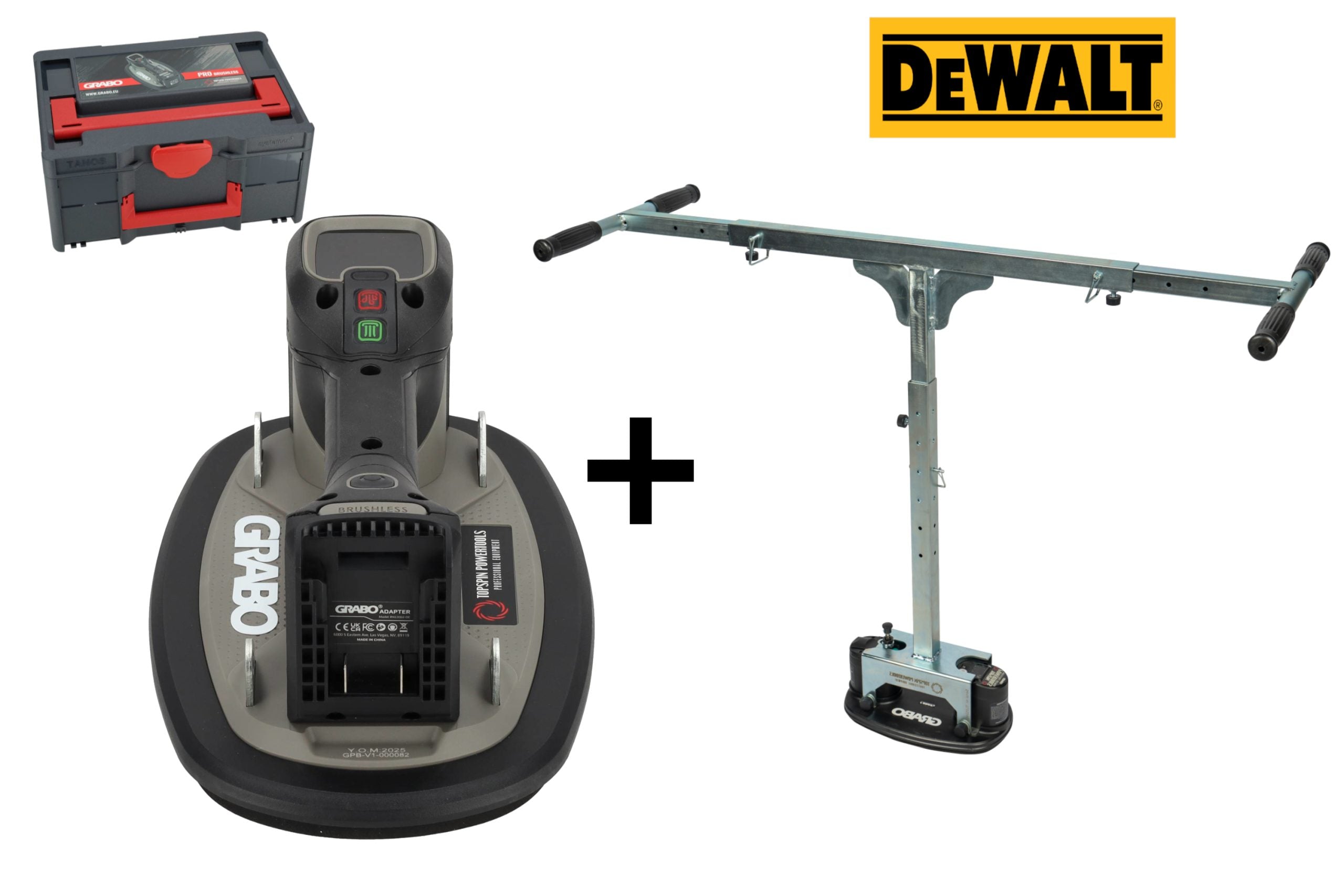 Grabo Pro Brushless in Koffer - met DeWalt 18V Accu aansluiting + T-Lift 120