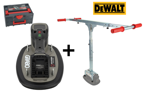 GRABO Pro Brushless vacuümheffer in Koffer - met DeWalt 18V Accu aansluiting + GRABO T-Lift 120