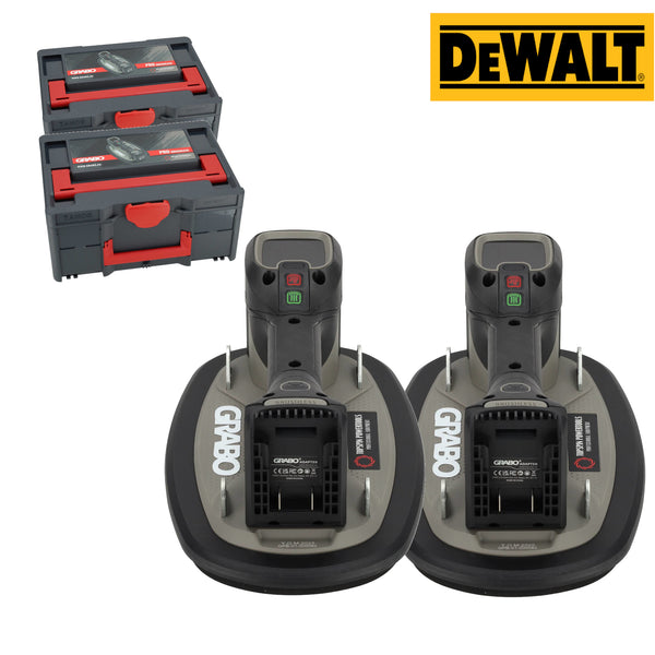 Grabo Pro Brushless in Koffer - met DeWalt 18V Accu aansluiting - 2 sets
