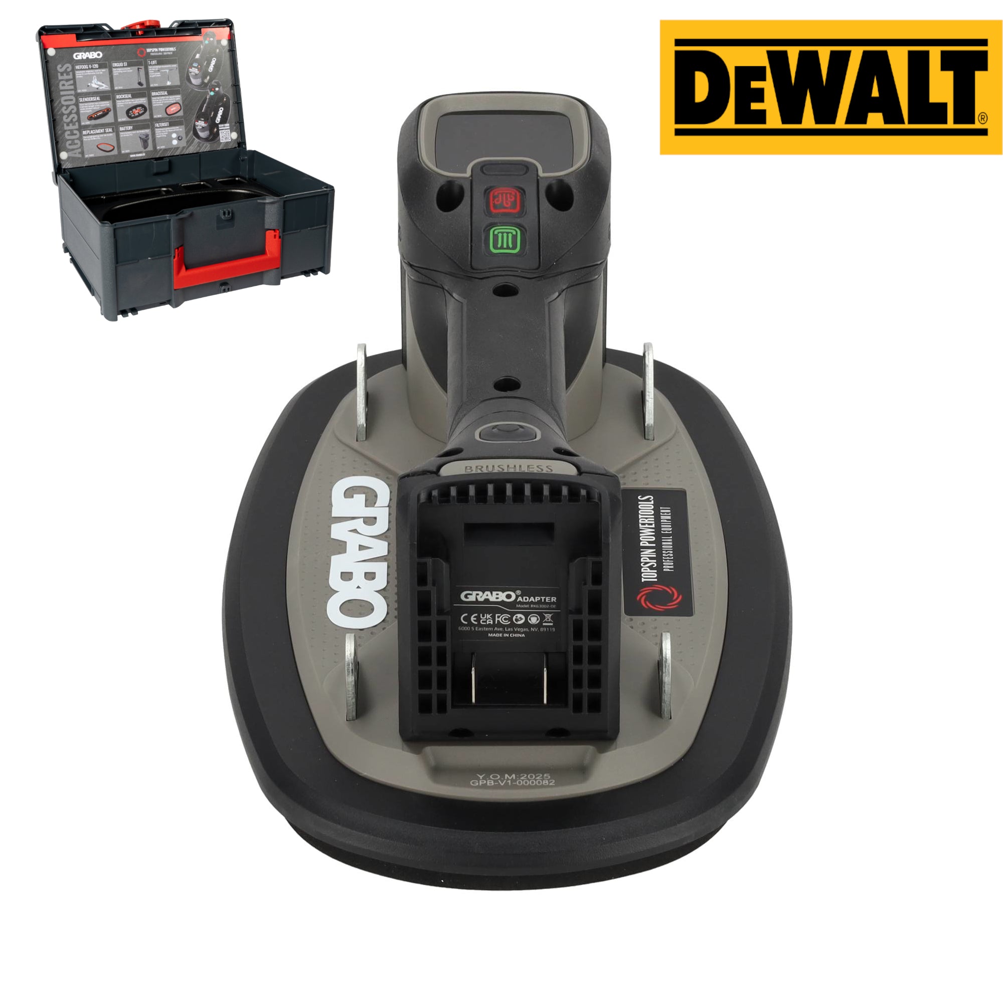 Grabo Pro Brushless in Koffer - met DeWalt 18V Accu aansluiting