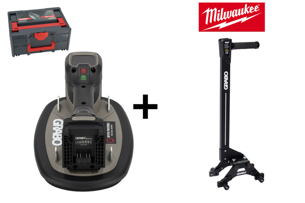 GRABO Pro Brushless vacuümheffer met Milwaukee 18V accu-adapter, Erguo S2 en koffer