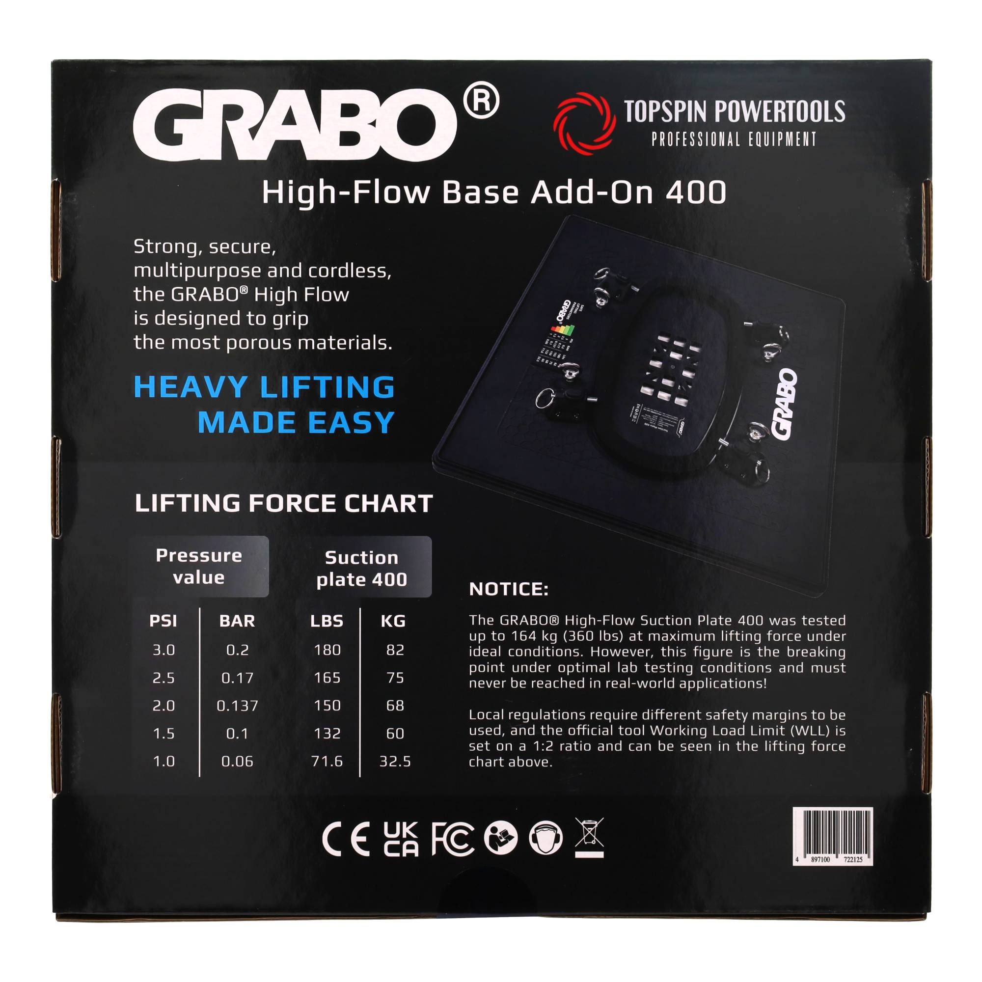 Grabo High Flow - 400x400 mm Aanzuigblad