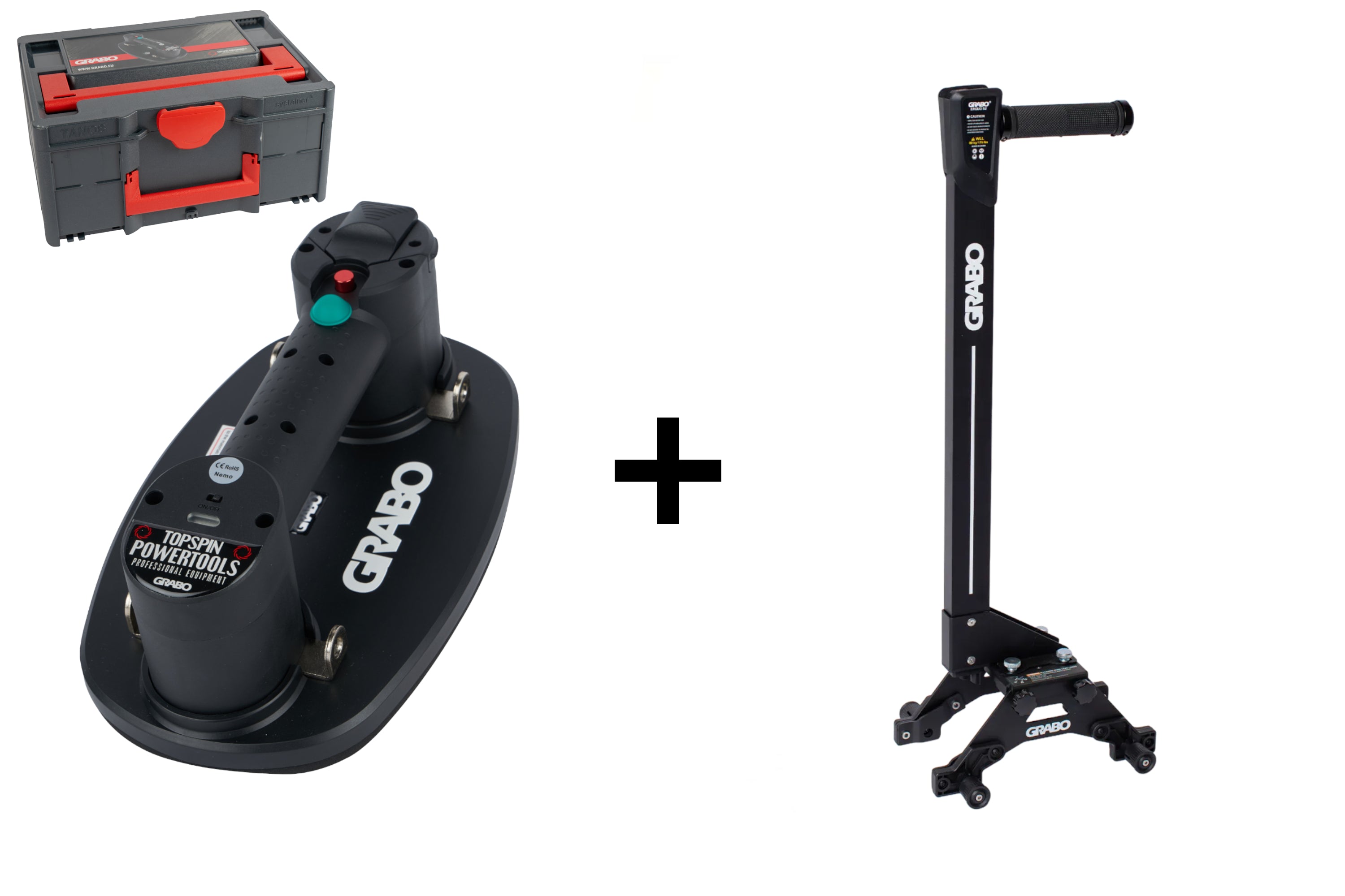 Nemo GRABO Plus vacuümheffer in Koffer + GRABO Erguo S2 360°