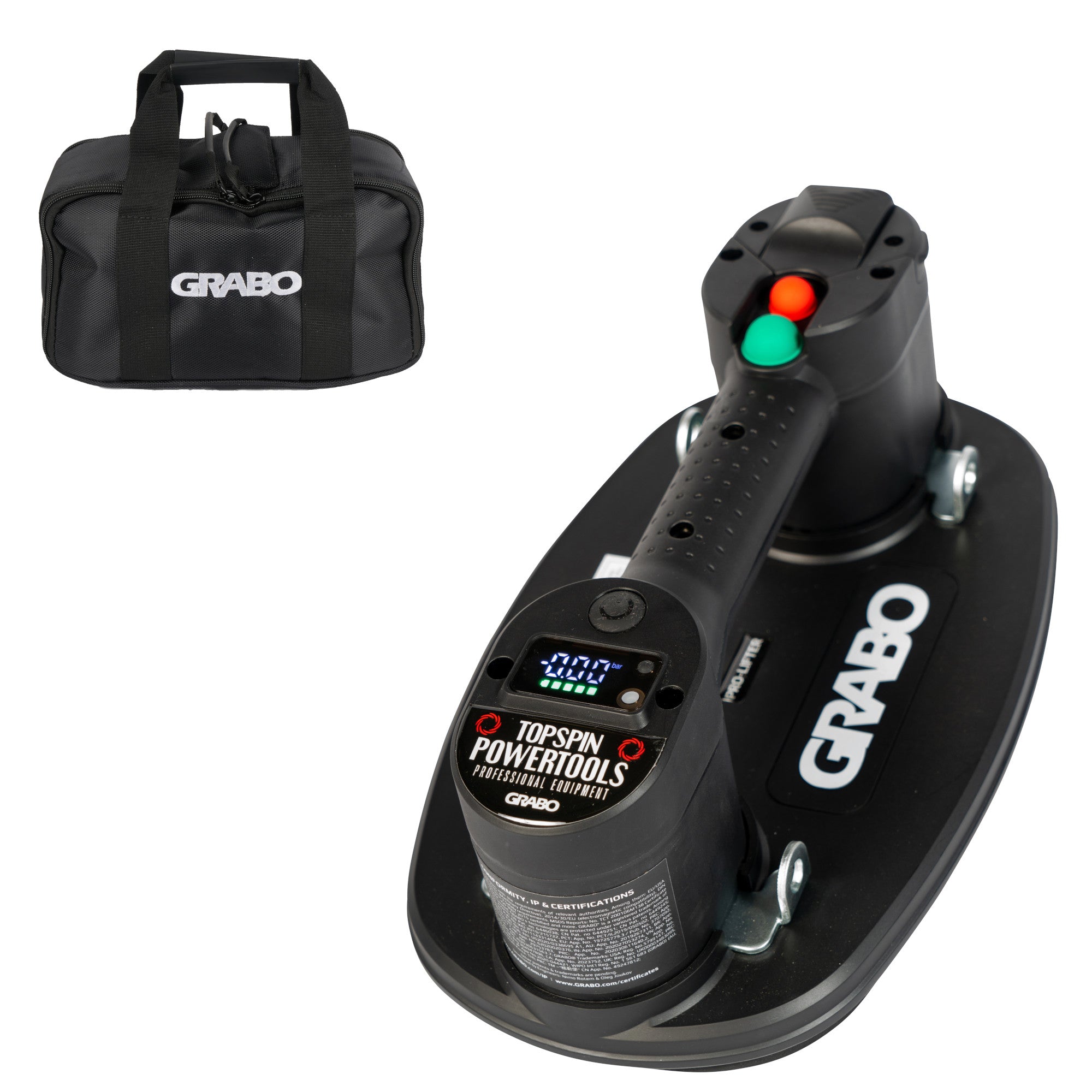 GRABO Pro-Lifter 20 elektrische vacuümheffer met accu en digitaal display