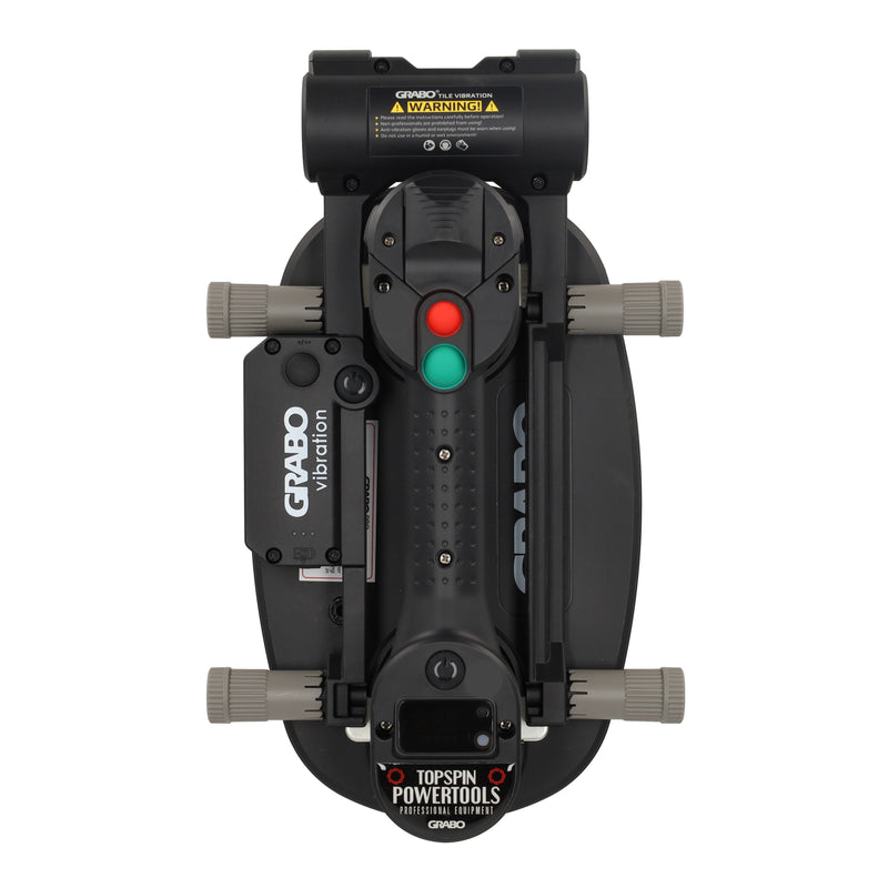 GRABO Tile Vibration Tool gemonteerd op GRABO Pro vacuümheffer