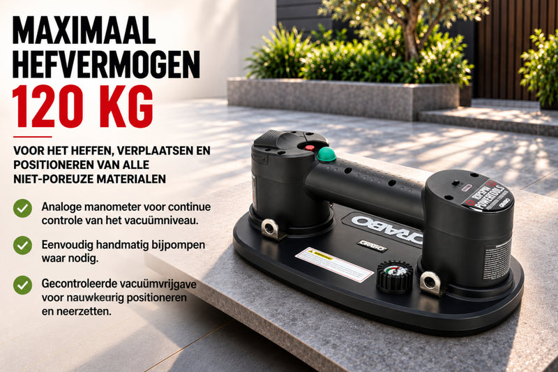 GRABO Plus vacuümheffer met maximaal hefvermogen tot 120 kg
