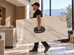 GRABO Pro Lifter 20 in gebruik voor het tillen en positioneren van groot plaatmateriaal