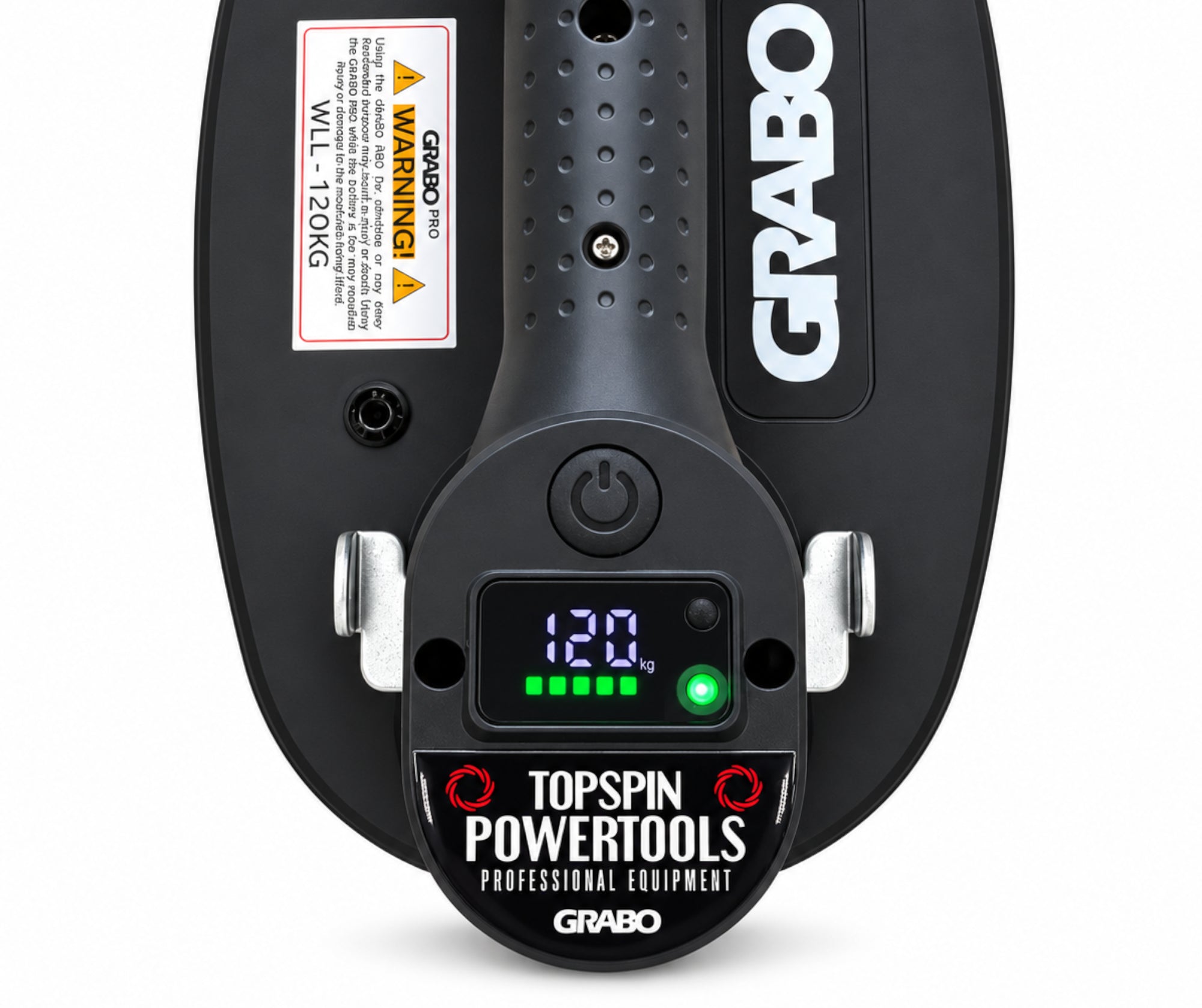 Bovenaanzicht van GRABO Pro Lifter 20 vacuümheffer met digitaal display
