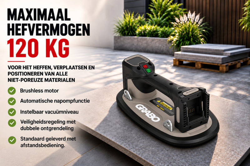 GRABO Pro Brushless vacuümheffer met maximaal hefvermogen tot 120 kg