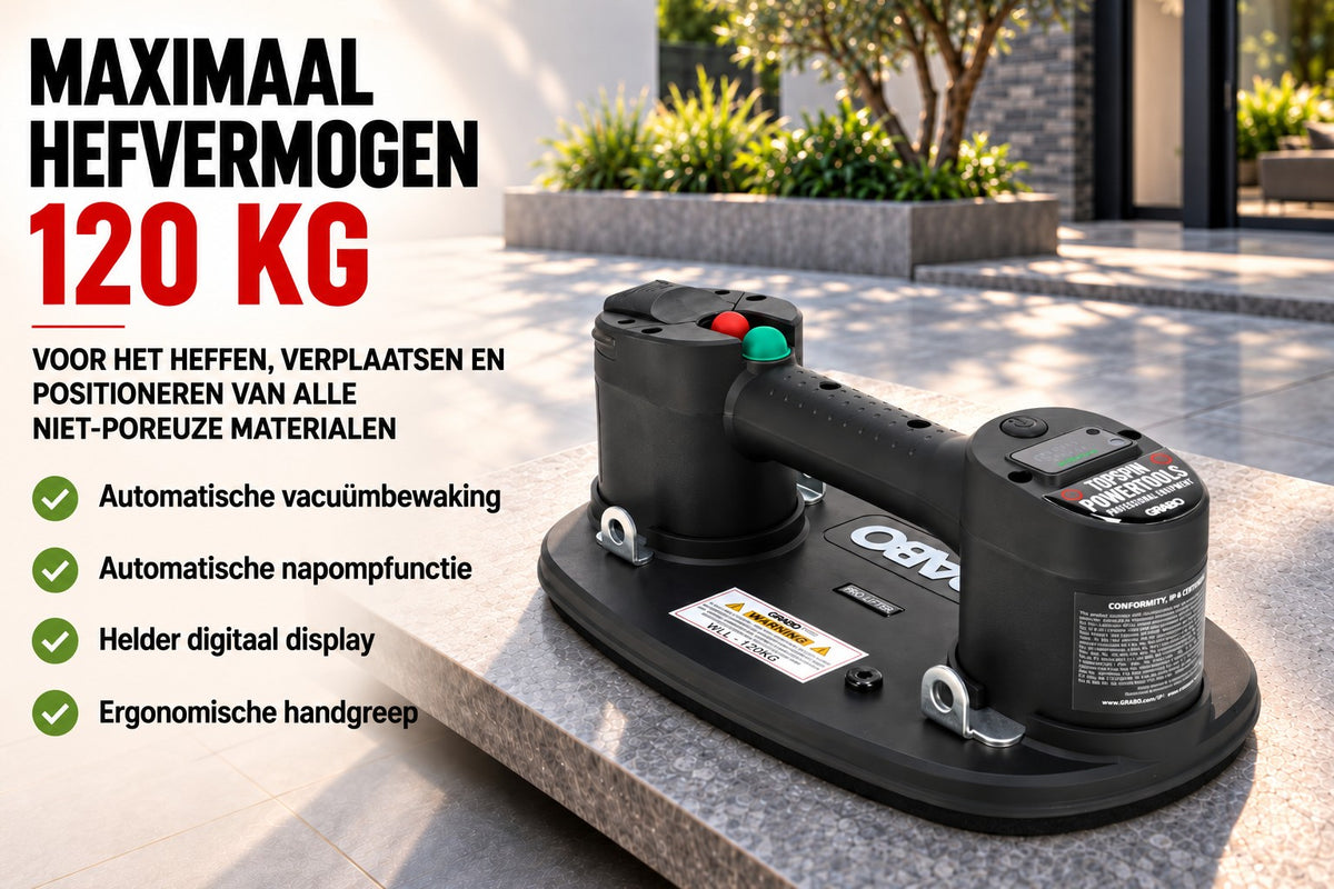 GRABO Pro Lifter 20 vacuümheffer met maximaal hefvermogen tot 120 kg