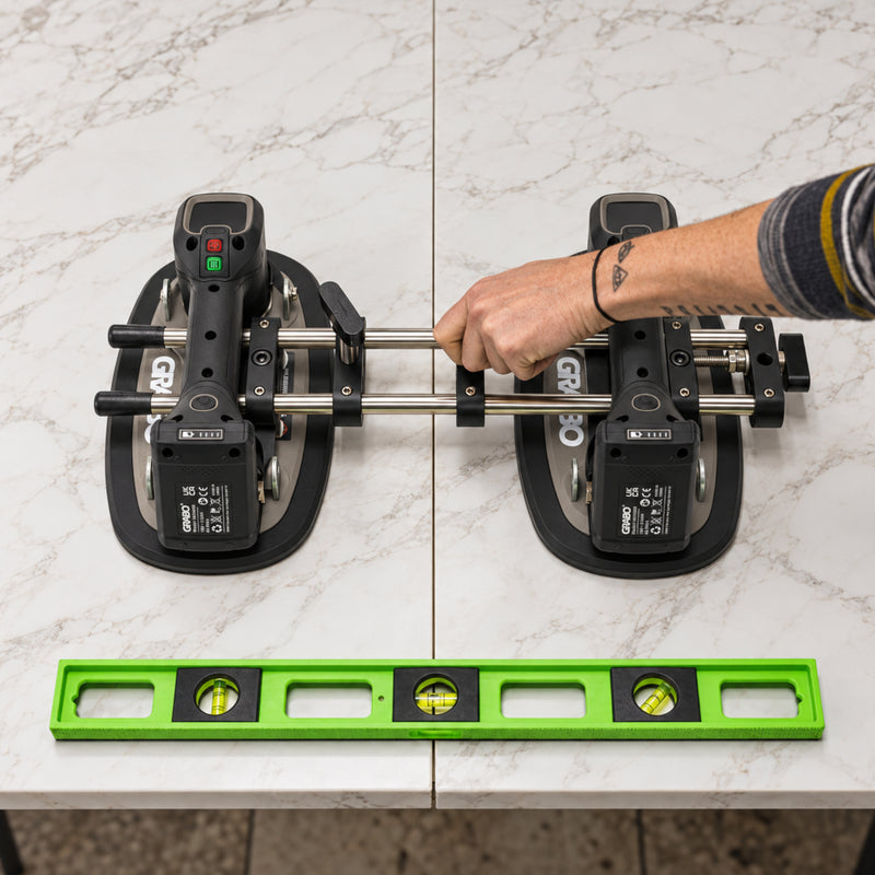 GRABO Seam Setter Recht met verstelknoppen voor het nivelleren en sluiten van een naad