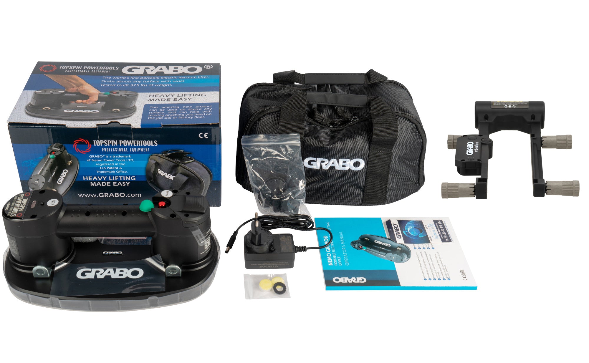 Nemo GRABO Plus vacuümheffer in Tas + GRABO Tegeltriller
