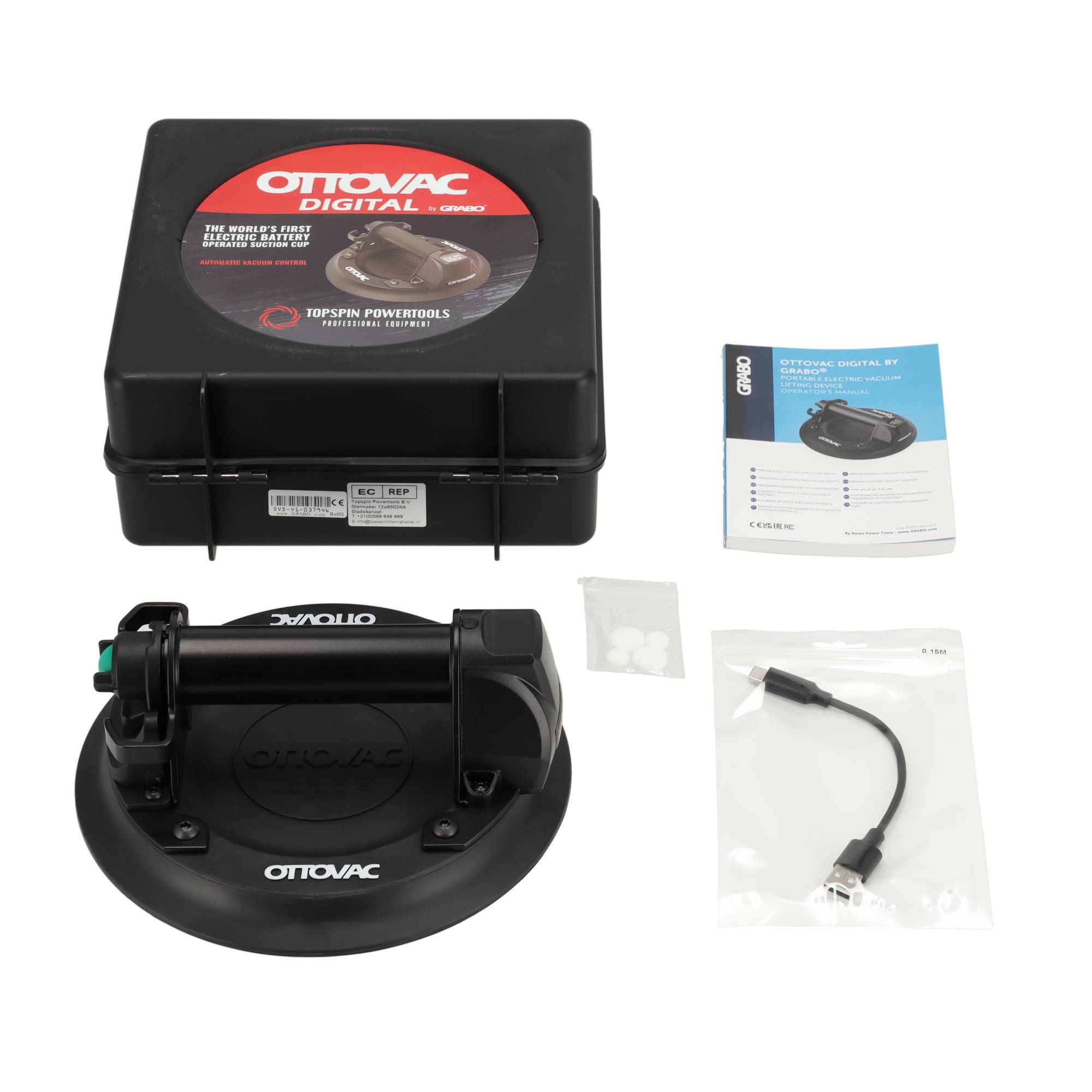 GRABO Ottovac zuignap met Li-ion accu en hardcase