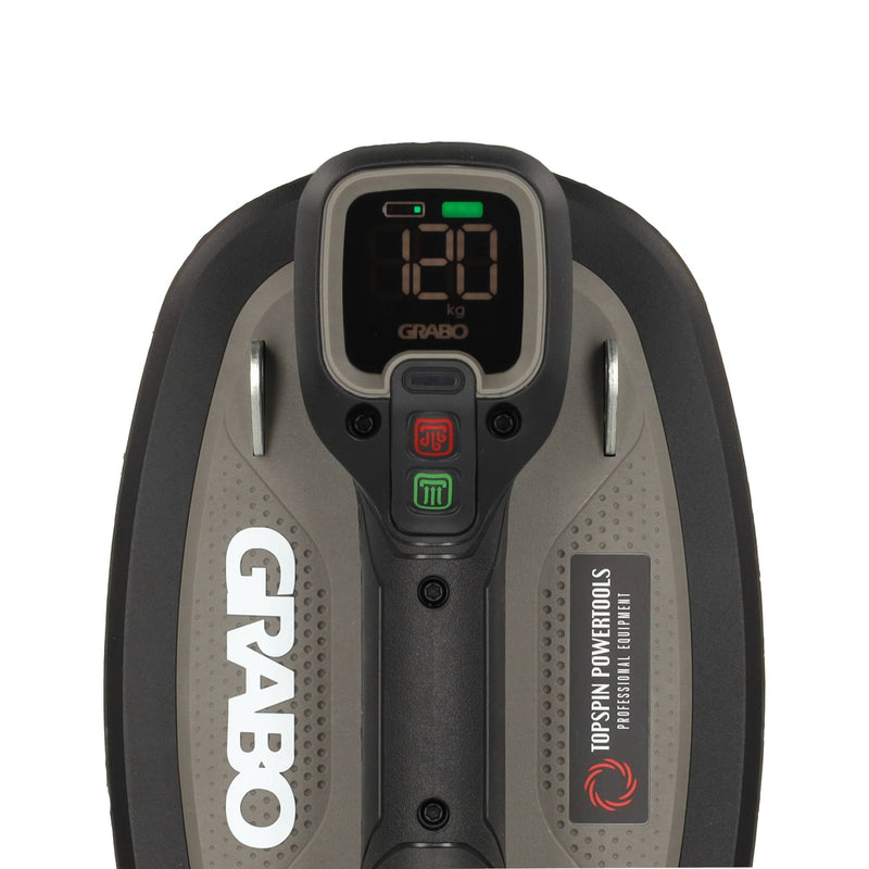 Bovenaanzicht van GRABO Pro Brushless vacuümheffer met digitaal display