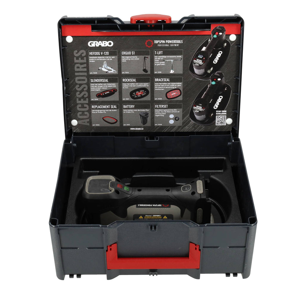 Grabo Pro Brushless in Tas - met Milwaukee 18V Accu aansluiting