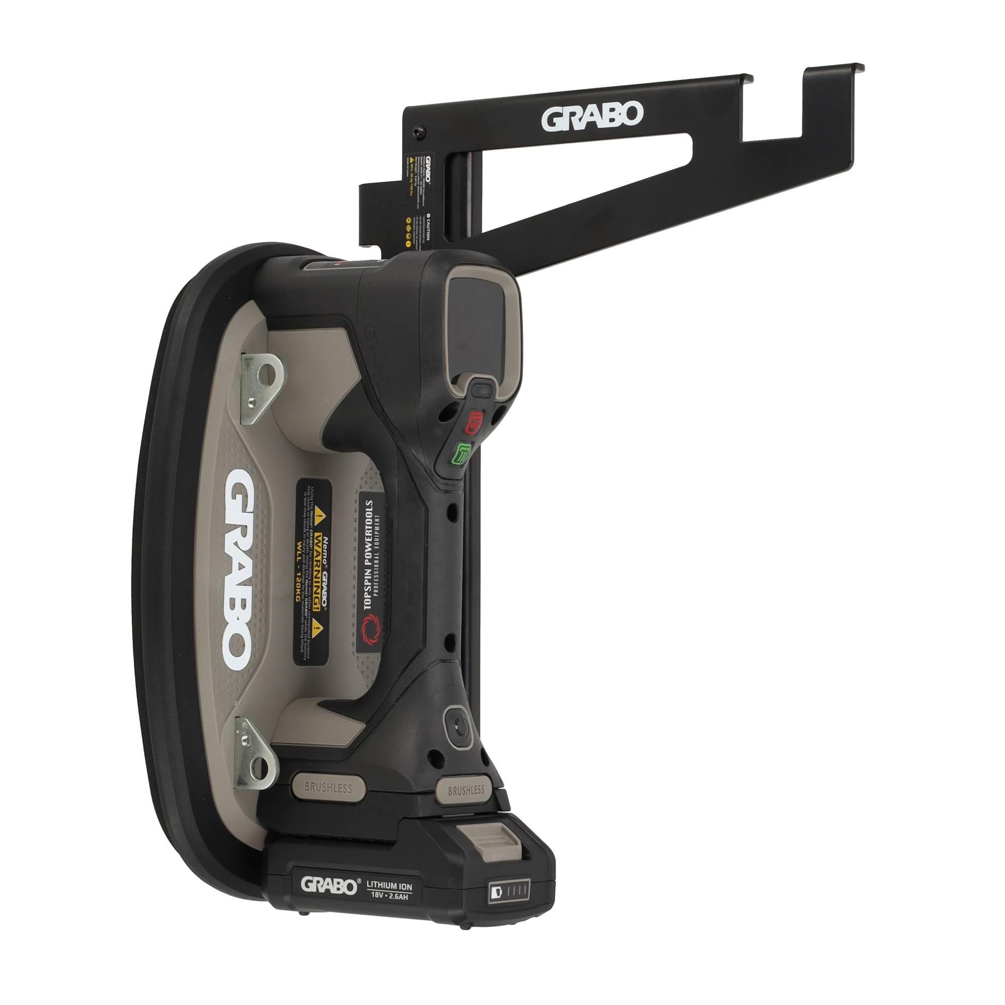 Detail van de Grabo VersaMount met verstelbaar montageplatform